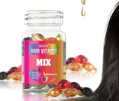 Hair Vitamins Treatment Oil Capsule- No Rinse Essence Vitamin A C E  Pro-Vitamin