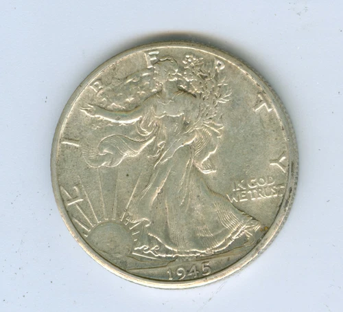 1945-D  WALKING LIBERTY HALF DOLLAR--ALMOST UNCIRCULATED