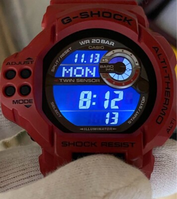 CASIO G SHOCK GDF 100 Twin Sensor Red From Japan out of print | eBay