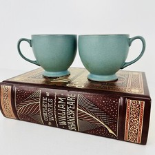 Denby Luxor Tea cups Matt Green Replacement Crockery Discontinued Design