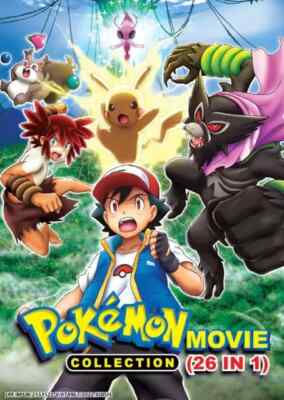 ANIME MOVIE DVD POKEMON MOVIE COLLECTION ( 26 IN 1 ) (ENG SUB) All Region