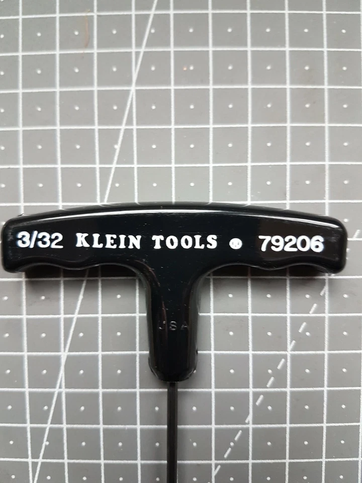 Klein Tools 3/32' (0.0938'/2.38cm) T-Handle Hex Key 9' long  - Made in USA - Image 2 of 3