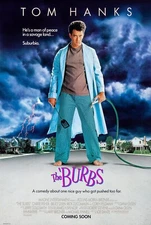 1989 The Burbs Movie Poster 11X17 Tom Hanks Corey Feldman Carrie Fisher 🍿