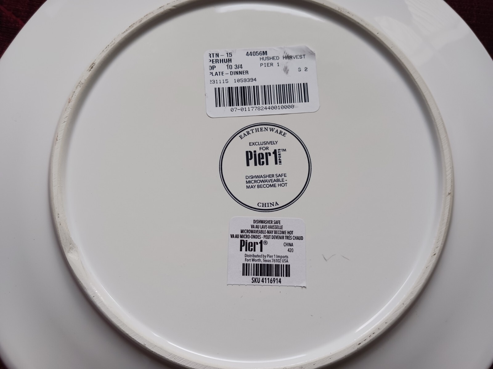Pier 1 HUSHED HARVEST Dinner Plate NWT* Free Shipping eBay