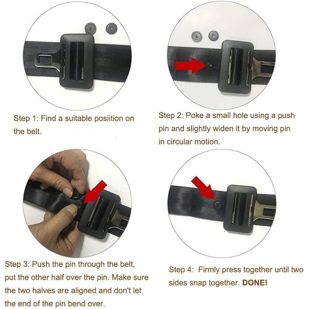 18 Pair Car Seat Belt Stopper Spacing Limit Buckle Clip Retainer Stop Button US