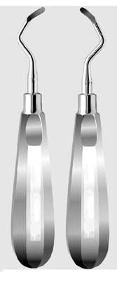 2 French Steel Miller EAST WEST RIGHT LEFT Dental Tooth Extracting Elevators