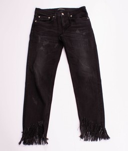 distressed fringe jeans