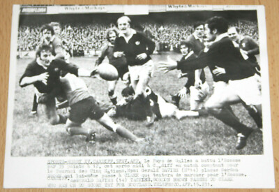 Rugby Press Photo Cardiff Wales Scotland Wales Scotland Tournament v Nations 1972