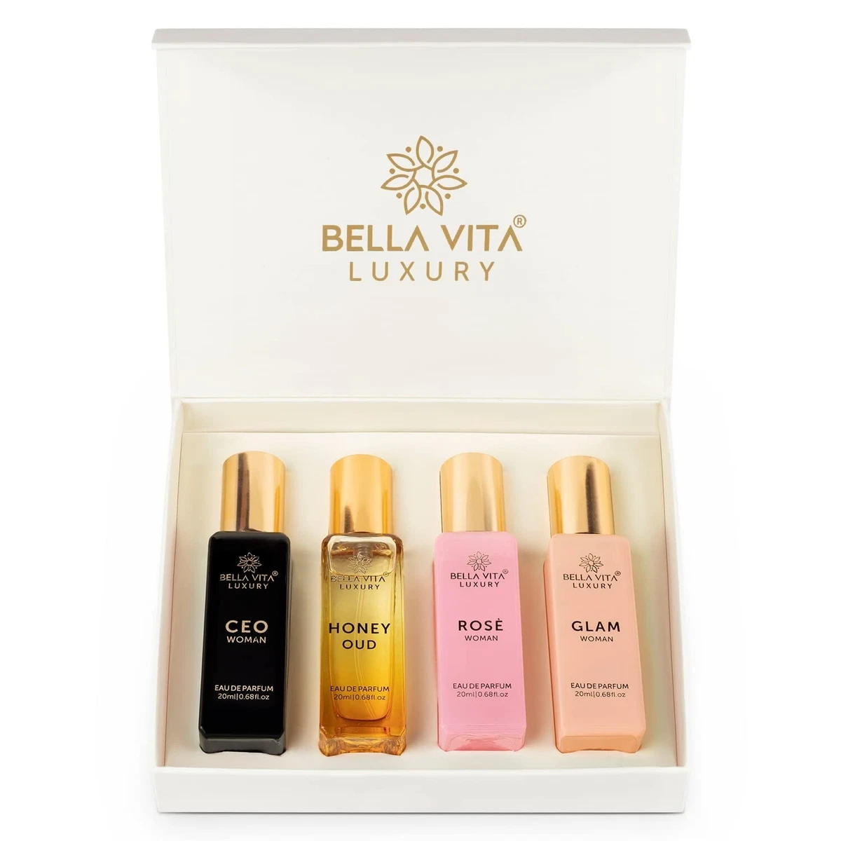 Bella Vita Luxury Women s Perfume Gift Set 4x20ml CEO Woman Honey Oud Glam