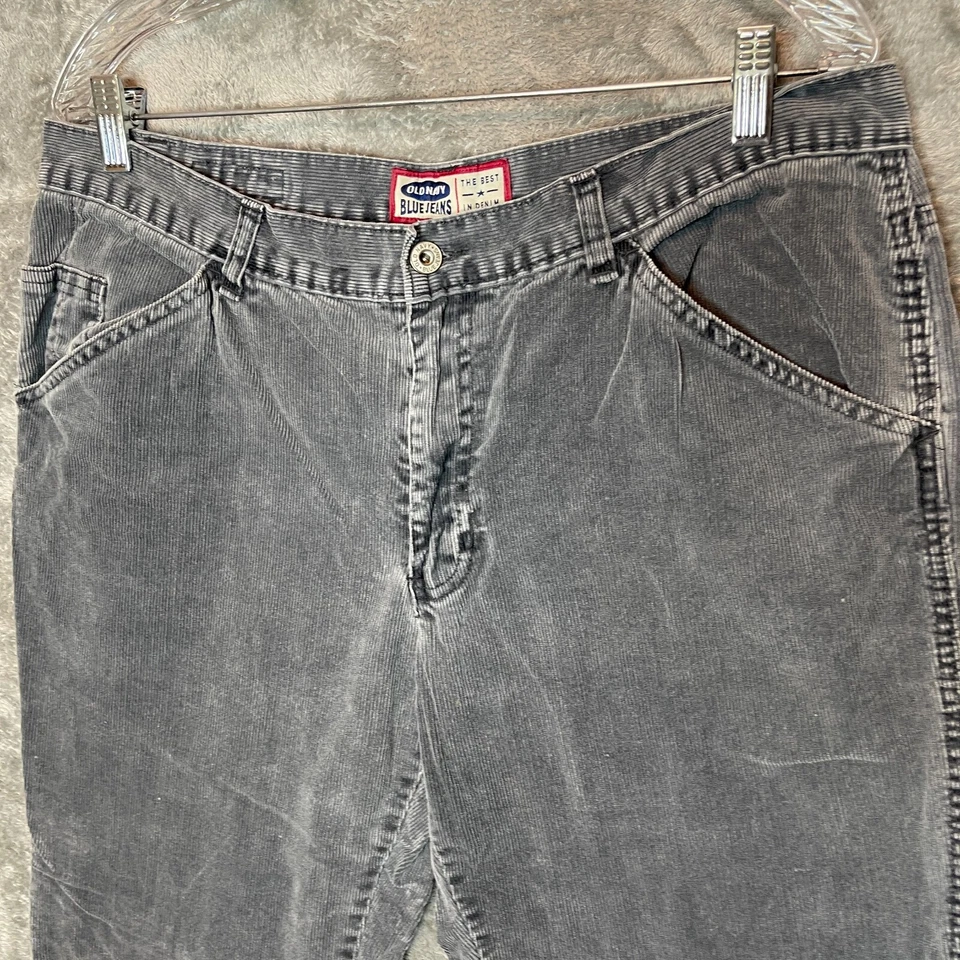 Pantalón bootcut pana hip hop ropa de calle carpintero vintage de mujer azul marino antiguo 14 Foto 3 de 4