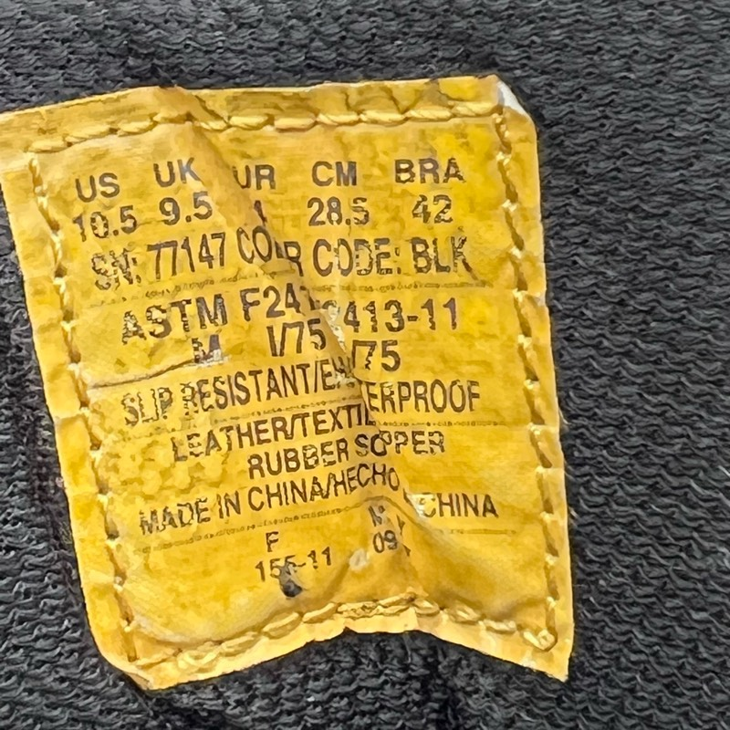 Skechers Ledom Work Safety Boots Men's 10.5 Black Leather Steel Toe