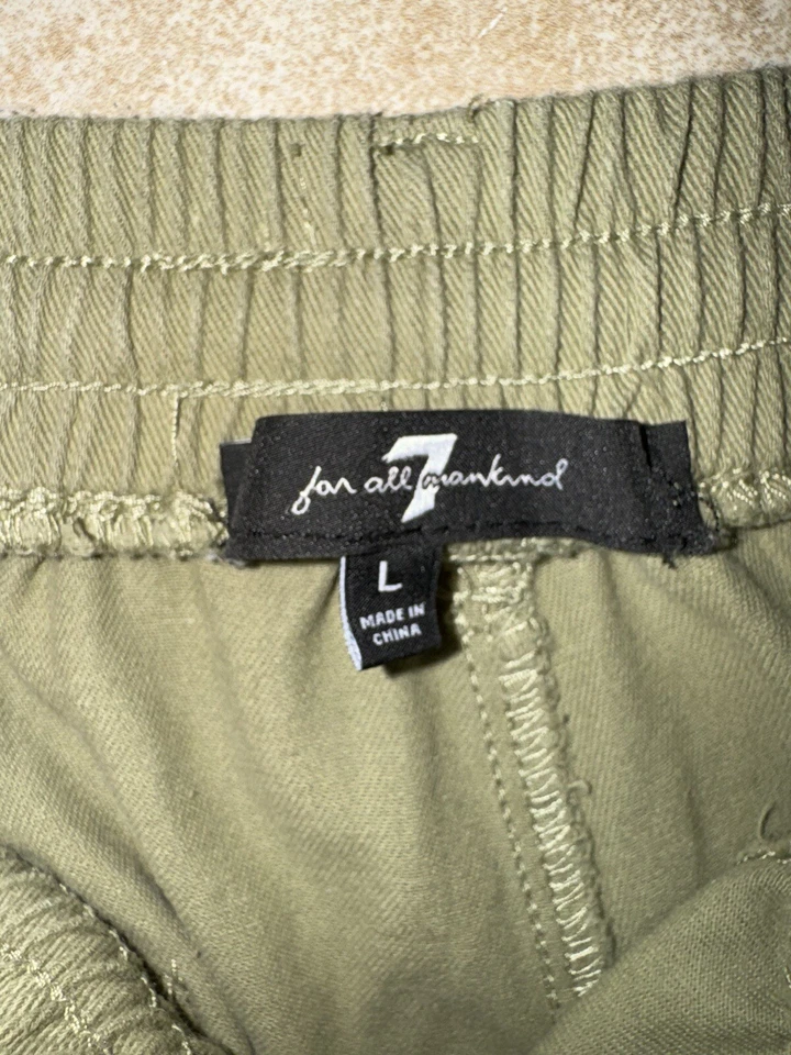 Женские штаны-карго 7 For All Mankind зеленые на шнурке общего назначения размер большой - Изображение 4 из 4