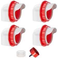 Efficient No-Waste Chicken Feeder Kit with Gravity Flow  4 Feeding Ports