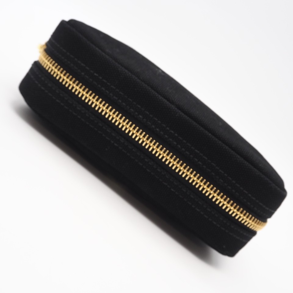 beautiful PRADA Canvas Canapa Logo Pouch NERO 1NA021 Pouch from japan thumbnail 4