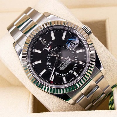 Rolex Sky-Dweller 326934 Black Dial Oyster Bracelet Stainless Steel 2020 Luxury