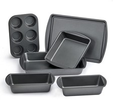 6 Piece Non-Stick Bakeware Sets, Easy for Rel...