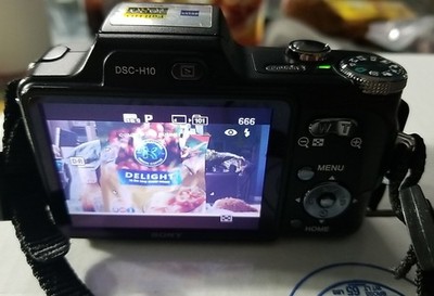 Sony Cyber-shot DSC-H10 8.1MP Digital Camera - Black for sale