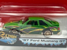 Johnny Lightning Scrapin' 1987 Ford Mustang GT Foxbody, Green, 1:64, NIB
