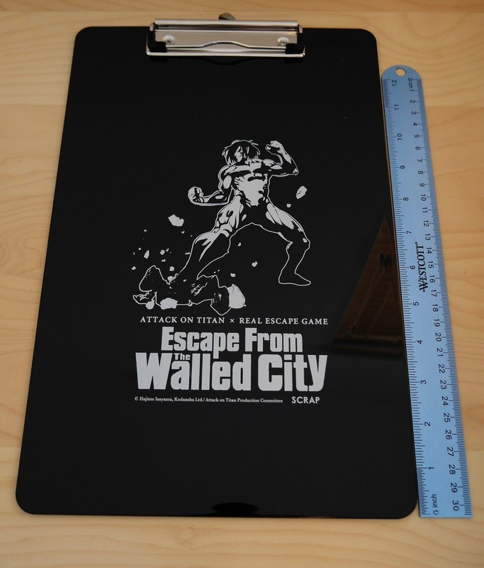 NEW OFFICIAL Attack on Titan Shingeki Kyojin SCRAP Real Escape Game Clipboard