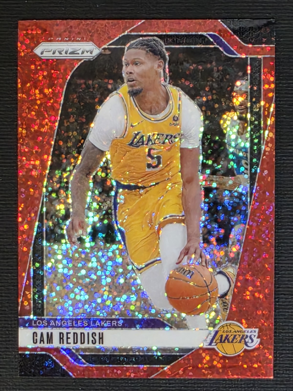 2024-25 Panini Prizm Cam Reddish #60 Red Sparkle Prizm