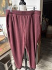 NWOT Denim & Co. Wine Joggers W/Pockets Sz L — photo 1