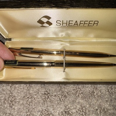 Sheaffer Pen & Pencil Set Gold Tone Made in USA In Original Box