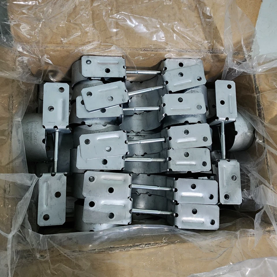 Soportes de valla de acero a madera de 2-3/8 pulgadas 50 piezas con agarre de tubo galvanizado poste de metal Foto 2 de 4