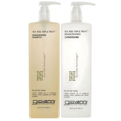 Tea Tree Triple Treat Invigorating Conditioner & Shampoo (33.8 fl oz each)