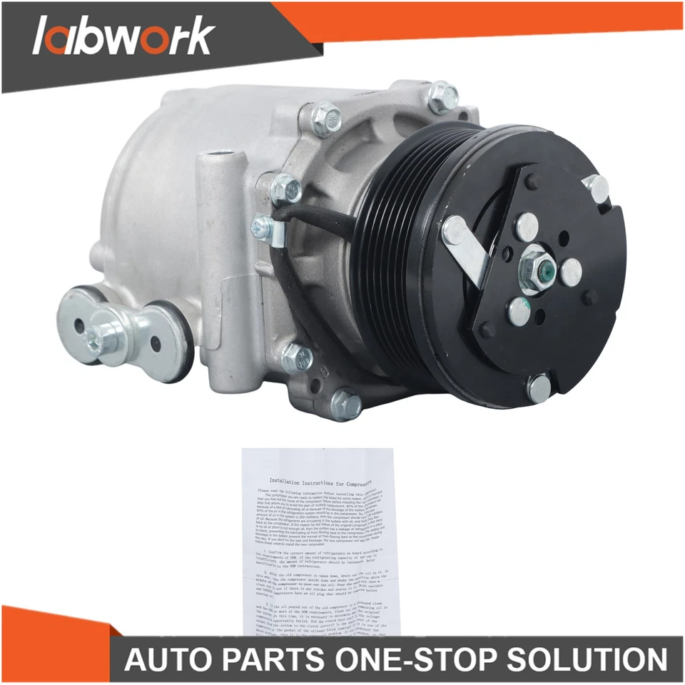 Labwork A/C Compressor For Ford E-350 Super Duty 5.4L 2002 2003 2004-2006 2007 - Image 3 of 4