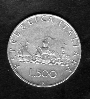 Moneta da 500 Lire in argento 835/1000 modello “Caravelle” anno 1960 lotto 11