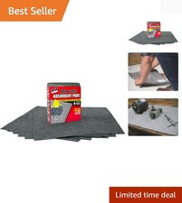 6-Pack Grey Drip Spill Universal Pads - 15" x 18" Oil Absorbent Solution