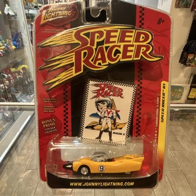 Johnny Lightning Speed Racer Racer X 1:64 Diecast Car Yellow Bonus Sticker