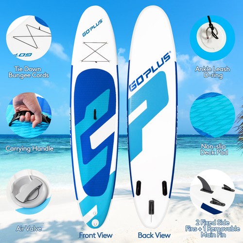11ft Inflatable Stand Up Paddle Board 6" Thick W/Backpack Leash Aluminum Paddle - Picture 7 of 12