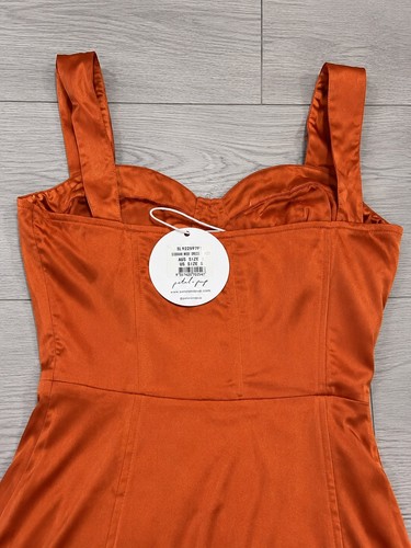 NWT Petal & Pup Siobhan Midi Dress – Rust – Size S