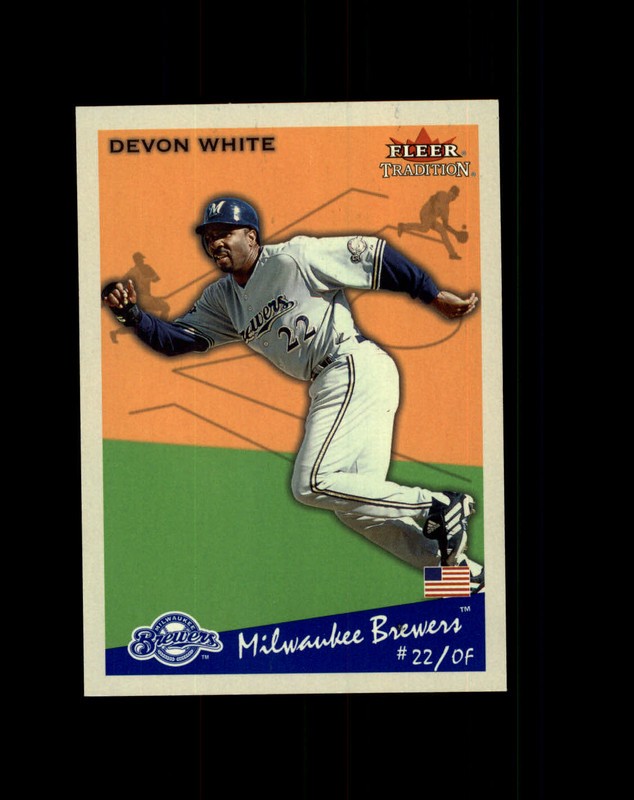 Devon White 2002 Fleer Tradition Glossy /200 #254 Milwaukee Brewers