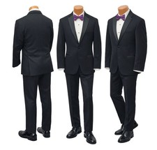 Boys Michael Kors Black Tuxedo with Pants Ring Bearer Suit Modern Fit Size 3