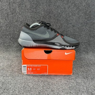 Nike Free Trainer 3.0 V4 Shoes Mens 9.5 Black Grey Athletic Run Running Sneakers