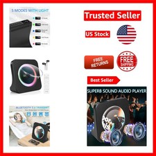 Luxury Bluetooth CD Player with FM Radio Speakers - HIFI Sound, Compact Design