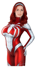 3664 Spinneret Sticker, Made In USA, Laminated, Sexy, Curvy, Busty, Ginger