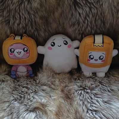 LankyBox Plush Stuffed Toy Lot of 3 collectable. Rare glow in the dark Ghost.