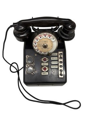 Hervorragende Vintage Teprina französische Telefonzentrale Holz & Bakelit