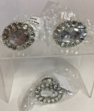 Hobby Lobby Oval Rhinestone Decorative Door Handles Knobs-set of 3