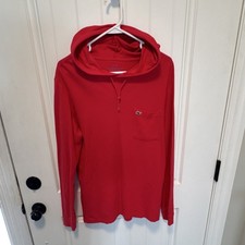 Vineyard Vines Red Cotton Hooded Pullover Hoodie Men  s S Drawstring Logo Pocket