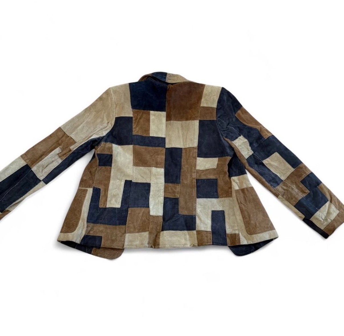 Vintage Studio C Patchwork Leather Blazer Jacket … - image 2