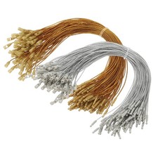 200 Pcs Christmas Ornament Hooks Gift Tag Hanger with Snap Lock, Gold, Silver