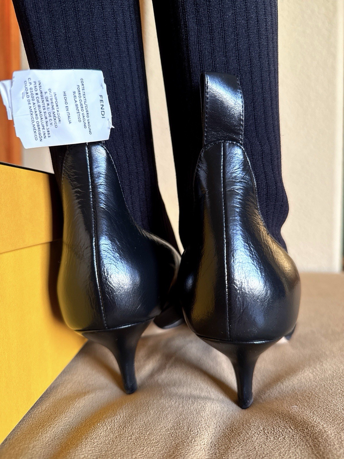 FENDI Rockoko  Stretch Leather Boots Size 38 US 8 thumbnail 4