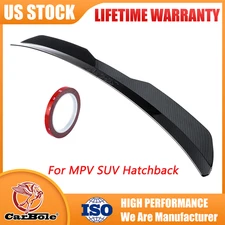 Universal Rear Top Roof Lip Spoiler Wing Carbon Black Tail Trunk For SUV MPV