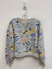 Disney SIZE 14/16 Gray Multi Color Characters Cropped Girl's Sweatshirt