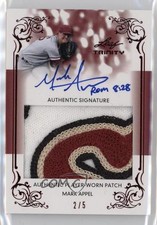 2013 Leaf Trinity Patch Auto Red /5 Mark Appel #DTP-MA1 Patch Auto 3j7