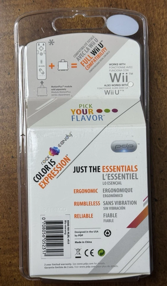 Rock Candy Controller For Wii Wii U Blueberry Boom Motion Wiimote New - Image 2 of 3